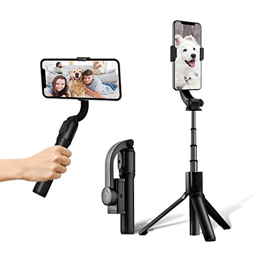 Gimbal Stabilizer for Smartphones, Portable Phone Gimbal with Wireless Remote, Mobile Phone Stabilizer Gimbal for Vlog Youtuber, Compatible with iPhone and Android Smartphones