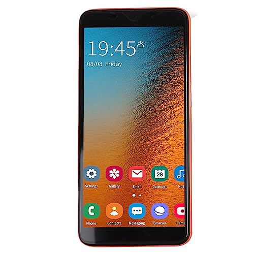 Note30 Plus Unlock Smartphone, 512MB+4G 5.72in HD Full Screen WiFi+BT+FM Powerful Processor Fingerprint Face Unlock Android Mobile Phone 128GB Extension Unlocked Cell Phones, 2200mAh Battery(Orange)