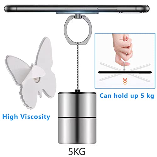 Kinizuxi Mobile Phone Ring Holder Stand, Cute Butterfly Cell Phone Ring Hand Grip Holder 360° Rotation Finger Kickstand with Knob Loop for iPhone, All Android Smartphone,Tablet (Purple)