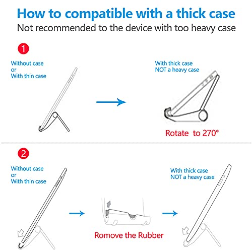 FadyDail 2 Pack Mobile Phone Stand Holder for Desk Adjustable Compatible with iPhone 13 12 Pro Max 11 SE XS XR 8 Plus 6 7 Samsung Galaxy Note20 S20 S10 S9 S8 Cell phone Holder Foldable (Black)