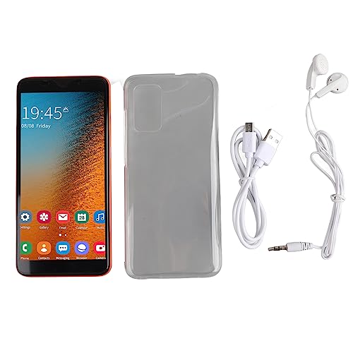Note30 Plus Unlock Smartphone, 512MB+4G 5.72in HD Full Screen WiFi+BT+FM Powerful Processor Fingerprint Face Unlock Android Mobile Phone 128GB Extension Unlocked Cell Phones, 2200mAh Battery(Orange)