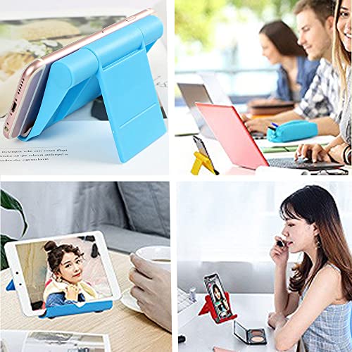 FadyDail 2 Pack Mobile Phone Stand Holder for Desk Adjustable Compatible with iPhone 13 12 Pro Max 11 SE XS XR 8 Plus 6 7 Samsung Galaxy Note20 S20 S10 S9 S8 Cell phone Holder Foldable (Black)