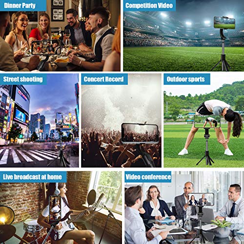 Gimbal Stabilizer for Smartphones, Portable Phone Gimbal with Wireless Remote, Mobile Phone Stabilizer Gimbal for Vlog Youtuber, Compatible with iPhone and Android Smartphones