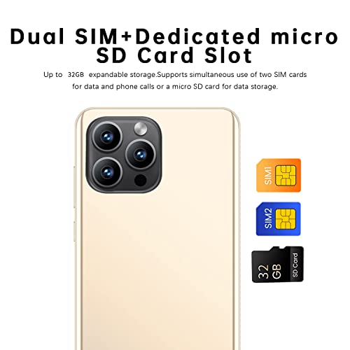 MsMga Cheap and Nice Smartphone, 4.7 inch IPS Display, Android Mobile Phone Unlocked, Dual SIM Dual Cameras,4GB ROM (Scalable to 32GB), Basic Cell Phones (IP13-Blue)