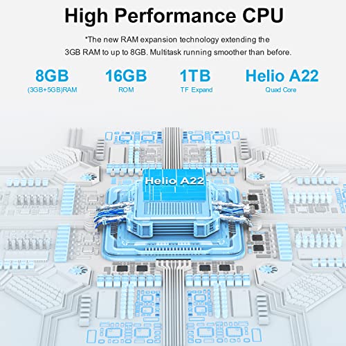 DOOGEE X98 Mobile Phones Sim Free Unlocked, Android 12 Smartphone, 16GB, 1TB Extension, 6.52'' HD+ Display, 4200mAh Battery, 4G Dual SIM Cheap Phone, 8MP+5MP, Face ID, OTG/GPS, UK Version - Blue