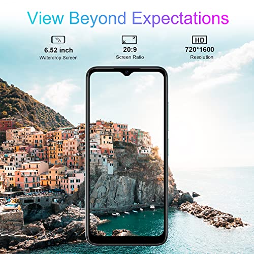 DOOGEE X98 Mobile Phones Sim Free Unlocked, Android 12 Smartphone, 16GB, 1TB Extension, 6.52'' HD+ Display, 4200mAh Battery, 4G Dual SIM Cheap Phone, 8MP+5MP, Face ID, OTG/GPS, UK Version - Blue