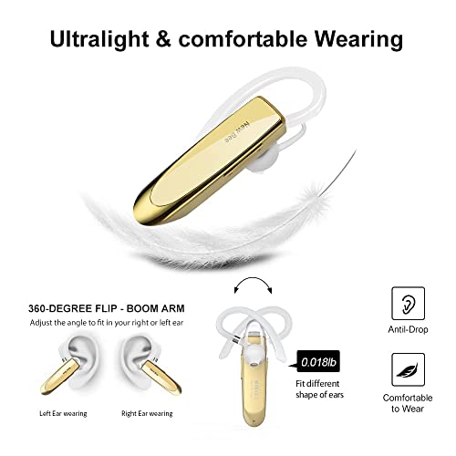 Bluetooth Earpiece Handsfree Earphone New Bee 24 Hrs Phone Call Bluetooth Headset Clear Voice Capture Technology Business In Ear Earbuds With Headset Case for iPhone Series Android Cell Phones Laptop