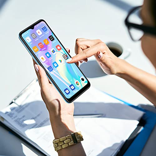 DOOGEE X98 Mobile Phones Sim Free Unlocked, Android 12 Smartphone, 16GB, 1TB Extension, 6.52'' HD+ Display, 4200mAh Battery, 4G Dual SIM Cheap Phone, 8MP+5MP, Face ID, OTG/GPS, UK Version - Blue