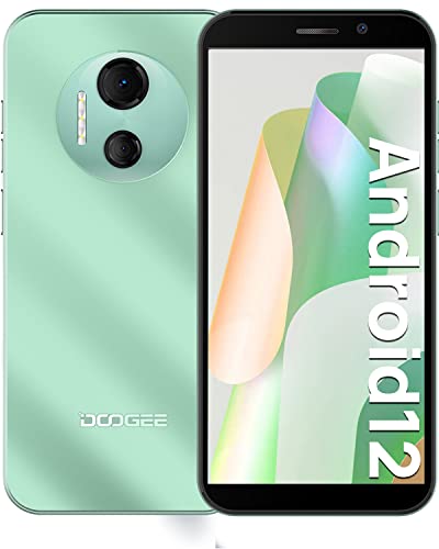 DOOGEE X97 Pro Mobile Phones Sim Free Unlocked, Android 12 Smartphone, 4GB + 64GB, Octa-Core, 4200mAh, 6.0'' HD+ Display, 3-Card Slots, Dual SIM Smartphone, 12MP+5MP Camera, NFC/OTG/Face ID - Green