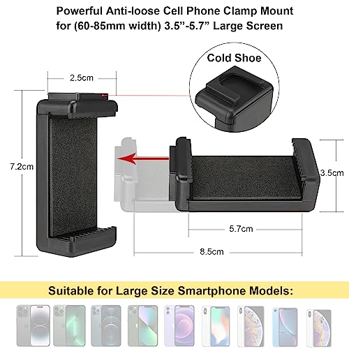 Universal Ergonomic Anti-falling Cell Phone Smartphone Hand Grip Stabilizer w/ Safety Strap, Portable Selfie Stick Handheld Vlogging Holder Mount for 60-85mm Width iPhone Samsung Tracfone Android