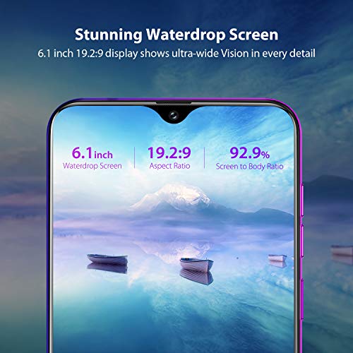 Ulefone Mobile Phones, Note 7 Smartphone SIM-Free & Unlocked Mobile Phones, 6.1 inch Waterdrop Full Screen, 3500mAh, Dual SIM, Android 9 Phone, UK Version, Midnight Black