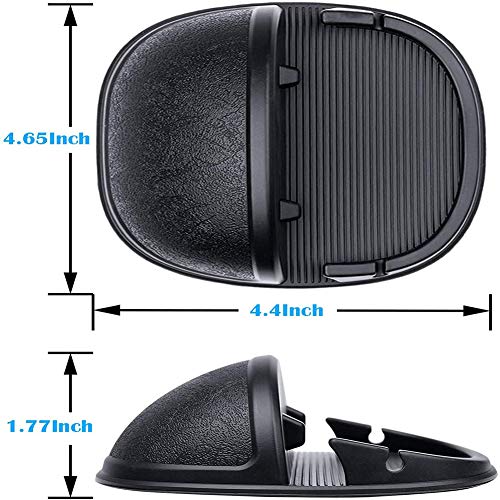 Car Phone Holder, Car Phone Mount Silicone Cell Phone Holder For Car Auto Nonslip Dashboard Mat for iPhone X Car Holder Compatible With iPhone, Samsung, Android Smartphones, GPS Devices & More, Black