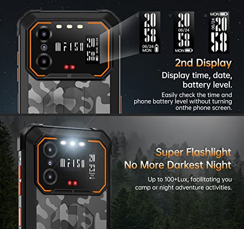 IIIF150 B1 Pro Rugged Smartphone [10000mAh], 12GB+128GB/1TB Rugged Mobile Phones, 6.5" FHD+, 48MP+20MP Night Vision Android 12 Phone Unlocked, IP68/IP69K Unbreakable Waterproof Phone, 4G Dual SIM, NFC