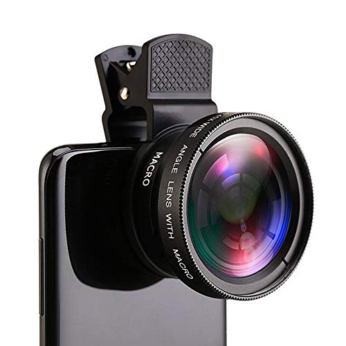 Akls Mobile Phone Lens 0.45X Wide Angle Len & 12.5X Macro HD Clip-on Camera Lens Universal for iPhone Samsung and Most of Android Smartphone