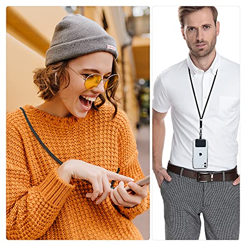 Tmate Phone Lanyard - Adjustable Strap Holder for Cell Phone for Around the Neck Crossbody Carrier Necklace Leash Tether Bag Back Pouch Purse over Neck for iPhone Android Case Accessory Charm