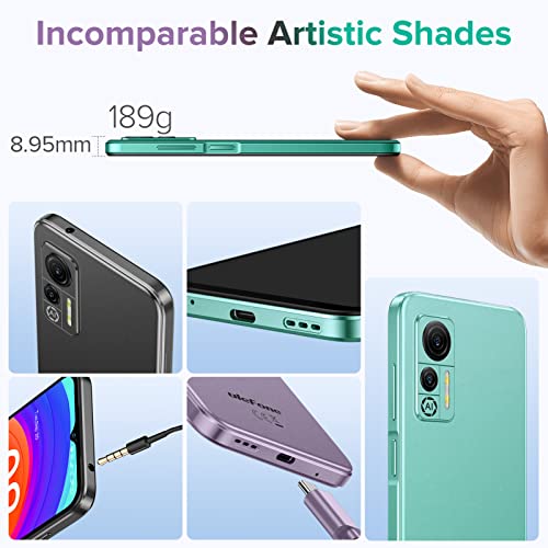 Ulefone Mobile Phones SIM Free Unlocked, 7GB RAM 128GB Extension Smartphone, 2023 Note 14, 4G Dual SIM, Android 12 Phone, 4500mAh Battery, Triple Card Slots, 6.52" Screen, 8MP Camera, Midnight Black
