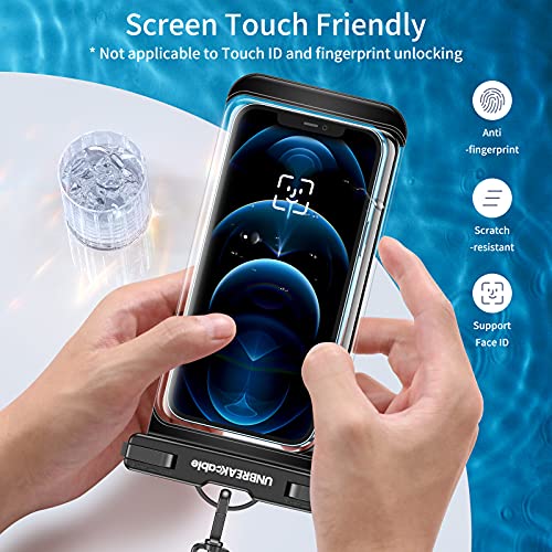 UNBREAKcable Waterproof Phone Case, 2-Pack IPX8 Universal Waterproof Phone Pouch Dry Bag for iPhone 14 13 12 11 Pro Max XR X XS SE 2022 8 Plus Samsung S23 S22 Ultra S21 S10 Huawei P40 Mate 40 up to 7"