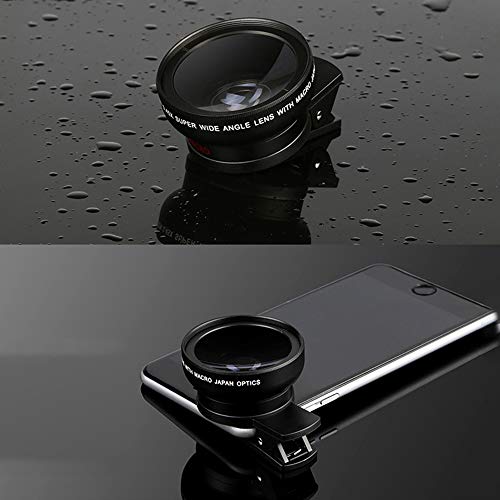 Akls Mobile Phone Lens 0.45X Wide Angle Len & 12.5X Macro HD Clip-on Camera Lens Universal for iPhone Samsung and Most of Android Smartphone