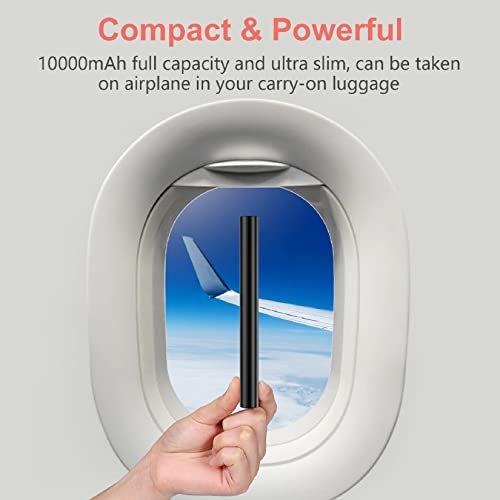 BESTMARS Power Bank Fast Charging USB C PD Portable Charger Slim 10000mAh Back Up Battery Pack Compatible with iPhone 14 13 12 SE iPad Mini & Samsung Galaxy S22 S21 S20 Android Cell Phone & more Black