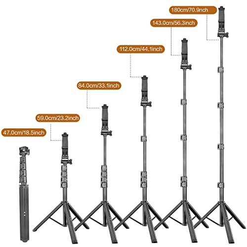 2-in-1 Phone Tripod and Selfie Stick with Remote and Holder