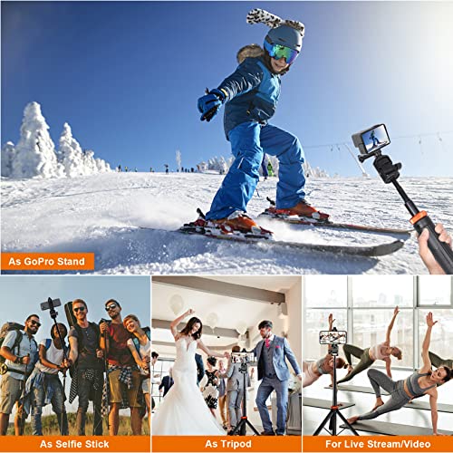 Selfie Stick Tripod with Bluetooth Remote,Ufanore 62"(157cm) Extendable Phone Tripod Stand,Stable Cell Phone Holder Compatible with iPhone 14 Pro Max 13 12/Android Phone/Camera