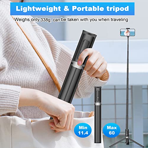 Portable 60" Smartphone Selfie Stick Tripod