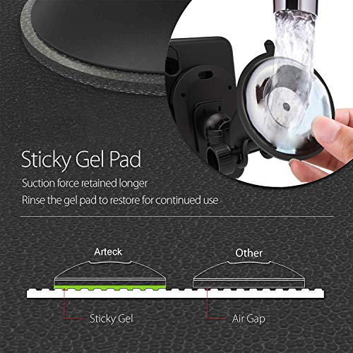 Arteck Car Mount, Universal Mobile Phone Car Mount Holder 360° Rotation for Auto Windshield and Dash, for Cell Phones Apple iPhone 14, 14 Pro, 13, 13 Pro, 12, 11, Xr, Xs, Android Smartphone, GPS