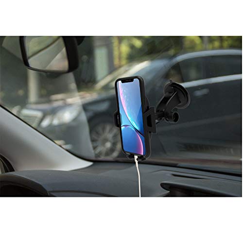 Arteck Car Mount, Universal Mobile Phone Car Mount Holder 360° Rotation for Auto Windshield and Dash, for Cell Phones Apple iPhone 14, 14 Pro, 13, 13 Pro, 12, 11, Xr, Xs, Android Smartphone, GPS