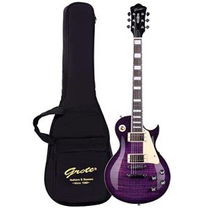 GROTE Purple Solid Body Electric Guitar with Gigbag