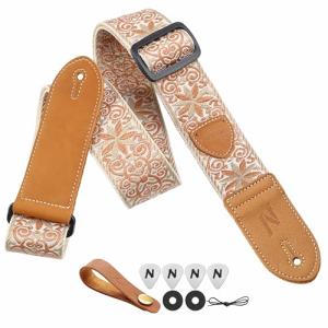 Nefelibata Vintage Woven Guitar Strap with Picks & Locks