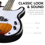 Beginner Full Size 4-String Electric Bass Guitar