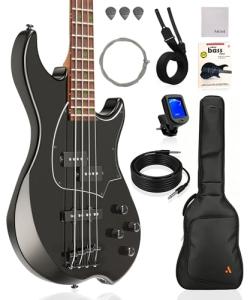 AKLOT Beginner Electric Bass Guitar Kit with Accessories