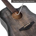 WINZZ 41" Acoustic Guitar Beginner Bundle with Lessons