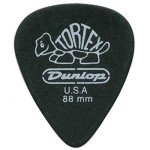 Dunlop Tortex Pitch Black .88mm Guitar Picks – 12 Pack