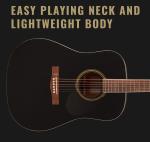 Gretsch Prelude D100 Dreadnought Acoustic Guitar, Black