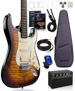 AKLOT Beginner Electric Guitar Kit with Accessories