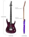 Leo Jaymz Thunderstorm ST Electric Guitar - Purple Flame