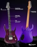 Leo Jaymz Thunderstorm ST Electric Guitar - Purple Flame