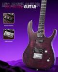 Leo Jaymz Thunderstorm ST Electric Guitar - Purple Flame