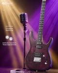 Leo Jaymz Thunderstorm ST Electric Guitar - Purple Flame