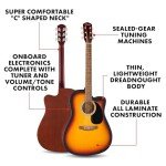 Fender FA-25CE Acoustic Electric Guitar with Tuner