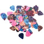 Colorful Celluloid Guitar Picks - 12 Pack