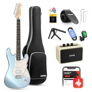 Donner DST-152R Beginner Electric Guitar Kit - Ice Blue