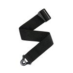 D'Addario Auto Lock Guitar Strap - Black Polypro