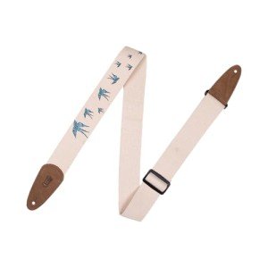 Decorative 2" Cotton Guitar Strap with Suede Ends