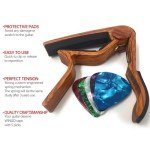 WINGO Rosewood Guitar Capo with 5 Picks