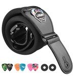 Padded Adjustable Bass Guitar Strap with Pick Holder