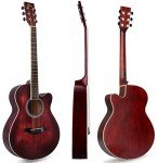 WINZZ 40" Cutaway Acoustic Guitar Starter Bundle