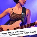 Padded Adjustable Bass Guitar Strap with Pick Holder