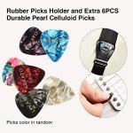 Padded Adjustable Bass Guitar Strap with Pick Holder